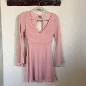Pink Tobi Long-Sleeve Dress